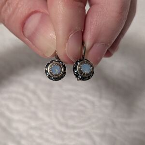 NWOT Blue Sparkle Clip Style Earrings